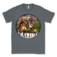 Charcoal Heather elk buck deer christmas Classic Tee - LillyAllenDesigns