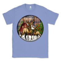 Colony Blue elk buck deer christmas Classic Tee - LillyAllenDesigns