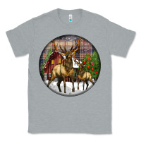 Heather Grey elk buck deer christmas Classic Tee - LillyAllenDesigns