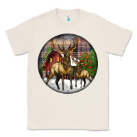 Natural elk buck deer christmas Classic Tee - LillyAllenDesigns
