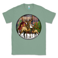 Sage elk buck deer christmas Classic Tee - LillyAllenDesigns