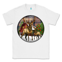 White elk buck deer christmas Classic Tee - LillyAllenDesigns