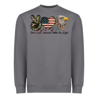 Storm Peace Love American White Sea Eagle Heavyweight Sweatshirt - LillyAllenDesigns