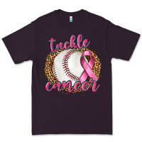 Plum Tackle Cancer Baseball Premium Tee - texasbilliewilder