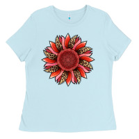 Baby Blue valentine's day sunflower Ladies Tee - RanaPortraitStore