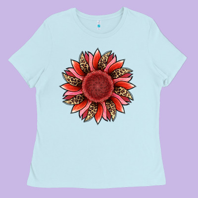Valentine's Day Sunflower Ladies Tee Designed By Ranaportraitstore