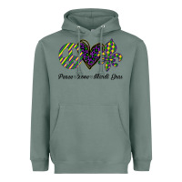 Sage mardi gras love peace Heavyweight Hoodie - Bettercallsaul