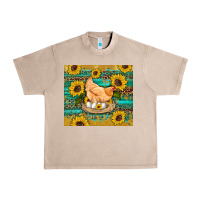 French Oak western farm chicken coop animals sunflowers leopard turquoise wooden Urban Heavy Tee - Artiststas
