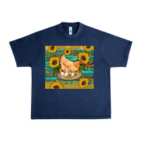 Navy western farm chicken coop animals sunflowers leopard turquoise wooden Urban Heavy Tee - Artiststas