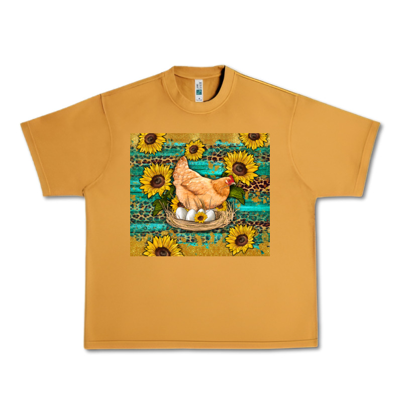 Western Farm Chicken Coop Animals Sunflowers Leopard Turquoise Wooden Urban Heavy Tee by Artiststas | Teevron
