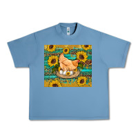 Pebble Blue western farm chicken coop animals sunflowers leopard turquoise wooden Urban Heavy Tee - Artiststas