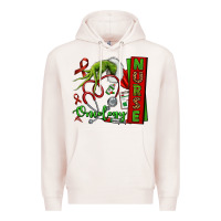 Pale Pink Christmas Character Nurse Premium Hoodie - NancyCooperArtShop