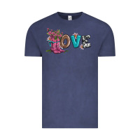 Vintage Denim valentines day love and boots Vintage Tee - AdoDesignShop