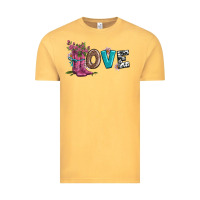 Vintage Mustard valentines day love and boots Vintage Tee - AdoDesignShop