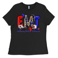 Black emt emergency medical technician Ladies Tee - Zillion Design Studio