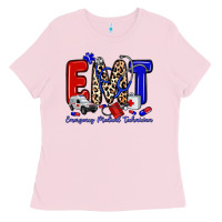Bubblegum Pink emt emergency medical technician Ladies Tee - Zillion Design Studio