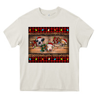 Cream hohoho christmas cows Heavy Core Tee - RanaPortraitStore