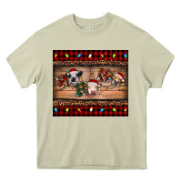 Mossy hohoho christmas cows Heavy Core Tee - RanaPortraitStore