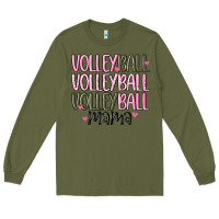 Army Green volleyball mama Long Sleeve Tee - MaliasSmallBusiness