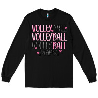 Black volleyball mama Long Sleeve Tee - MaliasSmallBusiness