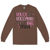 Chestnut volleyball mama Long Sleeve Tee - MaliasSmallBusiness