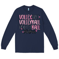 Navy volleyball mama Long Sleeve Tee - MaliasSmallBusiness
