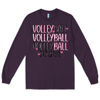 Plum volleyball mama Long Sleeve Tee - MaliasSmallBusiness
