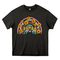 Mom With Sunflower Rainbow Mothers Day Heavy Core Tee | Teevron