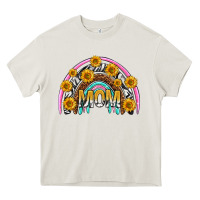Cream mom with sunflower rainbow mothers day Heavy Core Tee - texasbilliewilder