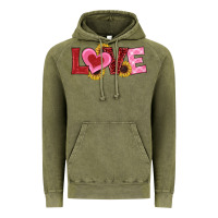 Vintage Olive valentines day love sunflowers Vintage Hoodie - RanaPortraitStore