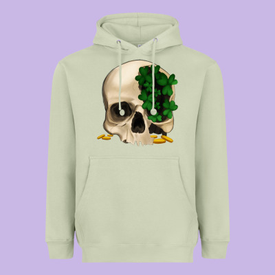St Patrick's  Skeleton Heavyweight Hoodie Designed By Bettercallsaul