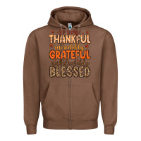 Chestnut so very thankful incredibly grateful unbelievably Zipper Hoodie - MaliasSmallBusiness