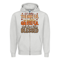 Dove Grey so very thankful incredibly grateful unbelievably Zipper Hoodie - MaliasSmallBusiness