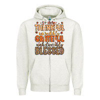 Oatmeal Heather so very thankful incredibly grateful unbelievably Zipper Hoodie - MaliasSmallBusiness