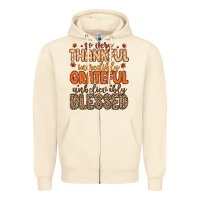 Sandshell so very thankful incredibly grateful unbelievably Zipper Hoodie - MaliasSmallBusiness