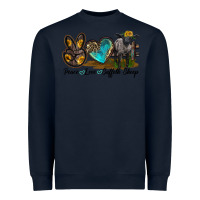 Navy Peace Love Suffolk Sheep Heavyweight Sweatshirt - LillyAllenDesigns