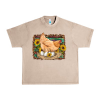 French Oak western farm chicken coop animals eggs sunflowers leopard serape woode Urban Heavy Tee - Artiststas