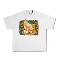 Lunar Rock western farm chicken coop animals eggs sunflowers leopard serape woode Urban Heavy Tee - Artiststas