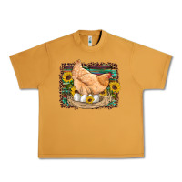 Peanut Butter western farm chicken coop animals eggs sunflowers leopard serape woode Urban Heavy Tee - Artiststas