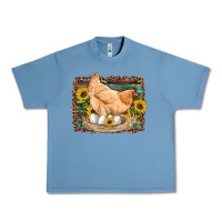Pebble Blue western farm chicken coop animals eggs sunflowers leopard serape woode Urban Heavy Tee - Artiststas