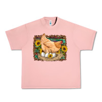 Salmon western farm chicken coop animals eggs sunflowers leopard serape woode Urban Heavy Tee - Artiststas