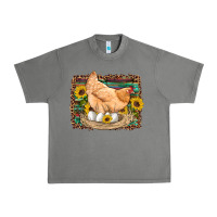 Tornado western farm chicken coop animals eggs sunflowers leopard serape woode Urban Heavy Tee - Artiststas