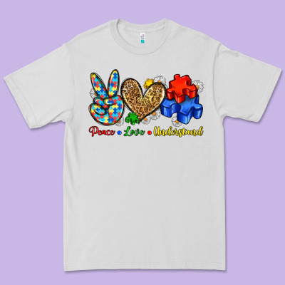Peace Love Understand Premium Tee Designed By Zillion Design Studio
