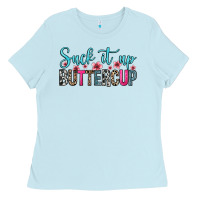 Baby Blue suck it up buttercup Ladies Tee - Zillion Design Studio
