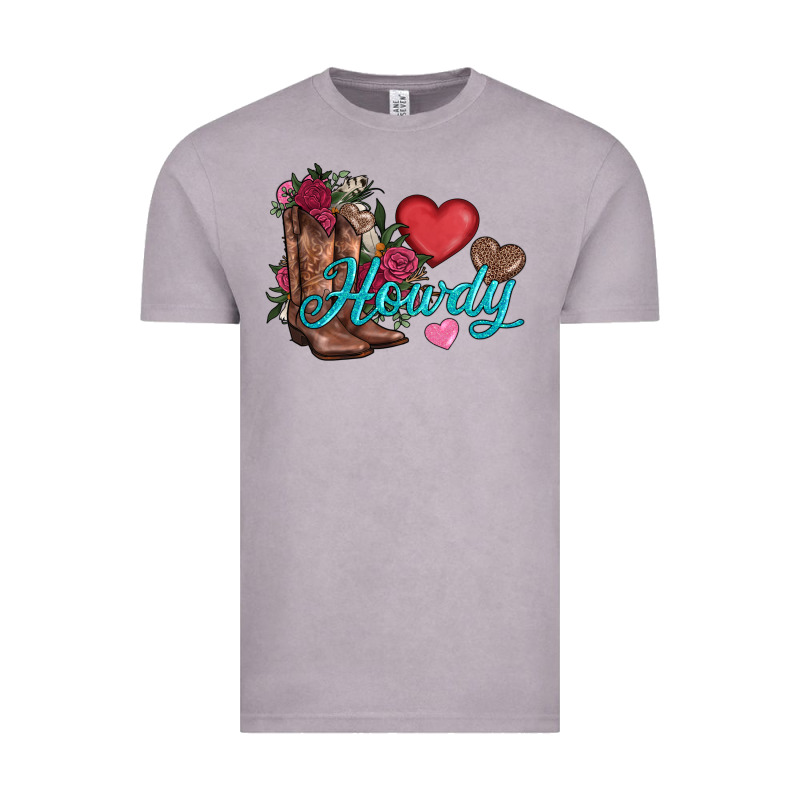 Valentines Day Howdy And Boots Vintage Tee by AdoDesignShop | Teevron