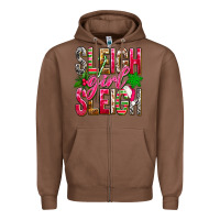 Chestnut Sleigh girl sleigh Zipper Hoodie - NancyCooperArtShop