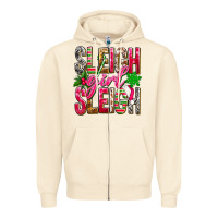 Sandshell Sleigh girl sleigh Zipper Hoodie - NancyCooperArtShop