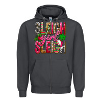 Smoke Sleigh girl sleigh Zipper Hoodie - NancyCooperArtShop
