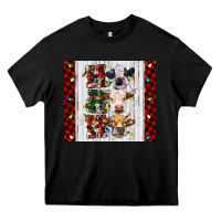 Black ho ho ho christmas cow Heavy Core Tee - RanaPortraitStore