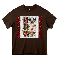 Chocolate Brown ho ho ho christmas cow Heavy Core Tee - RanaPortraitStore